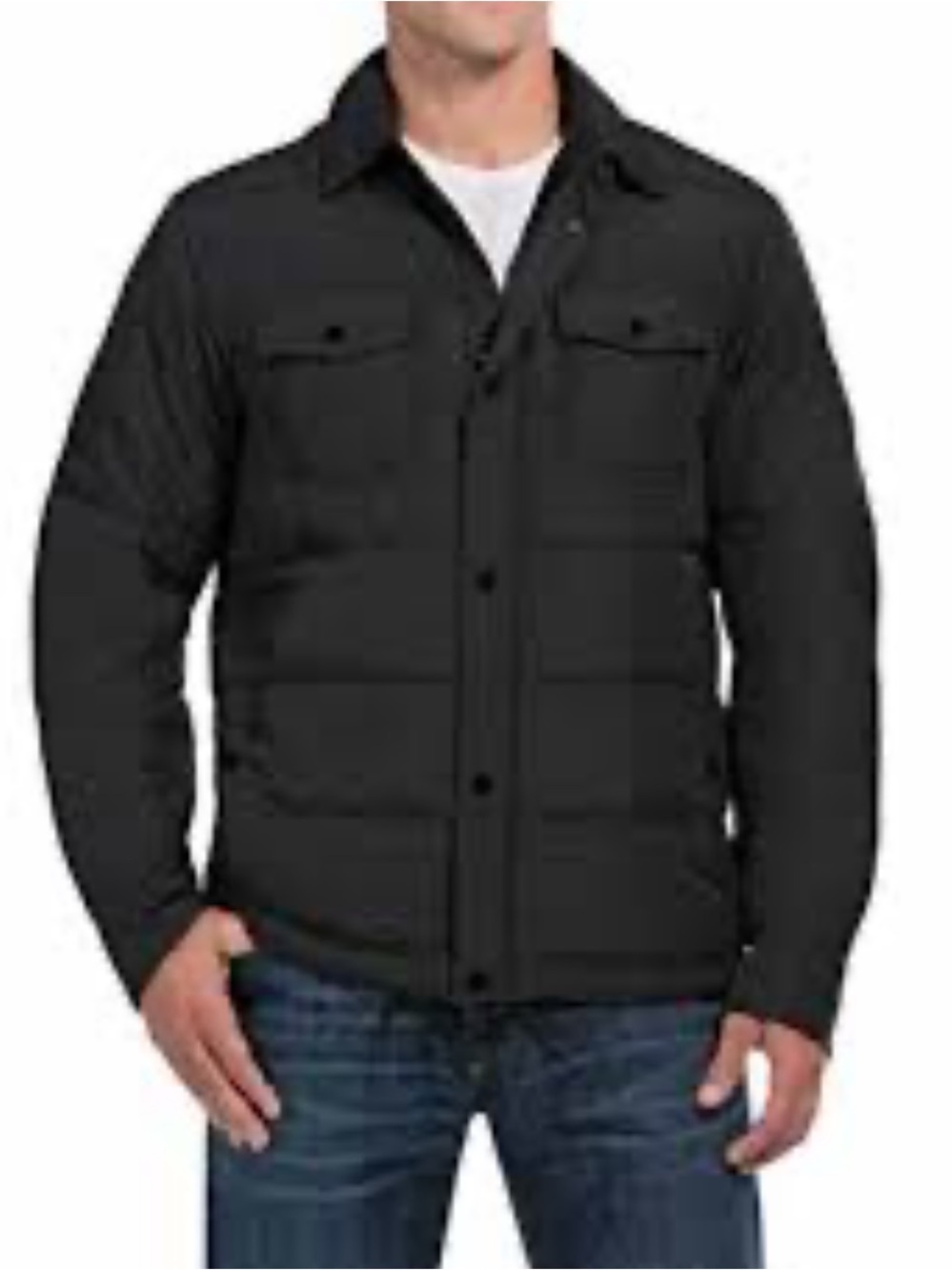32 Degree Heat Quilted Down Shirt Jacket Mens Large